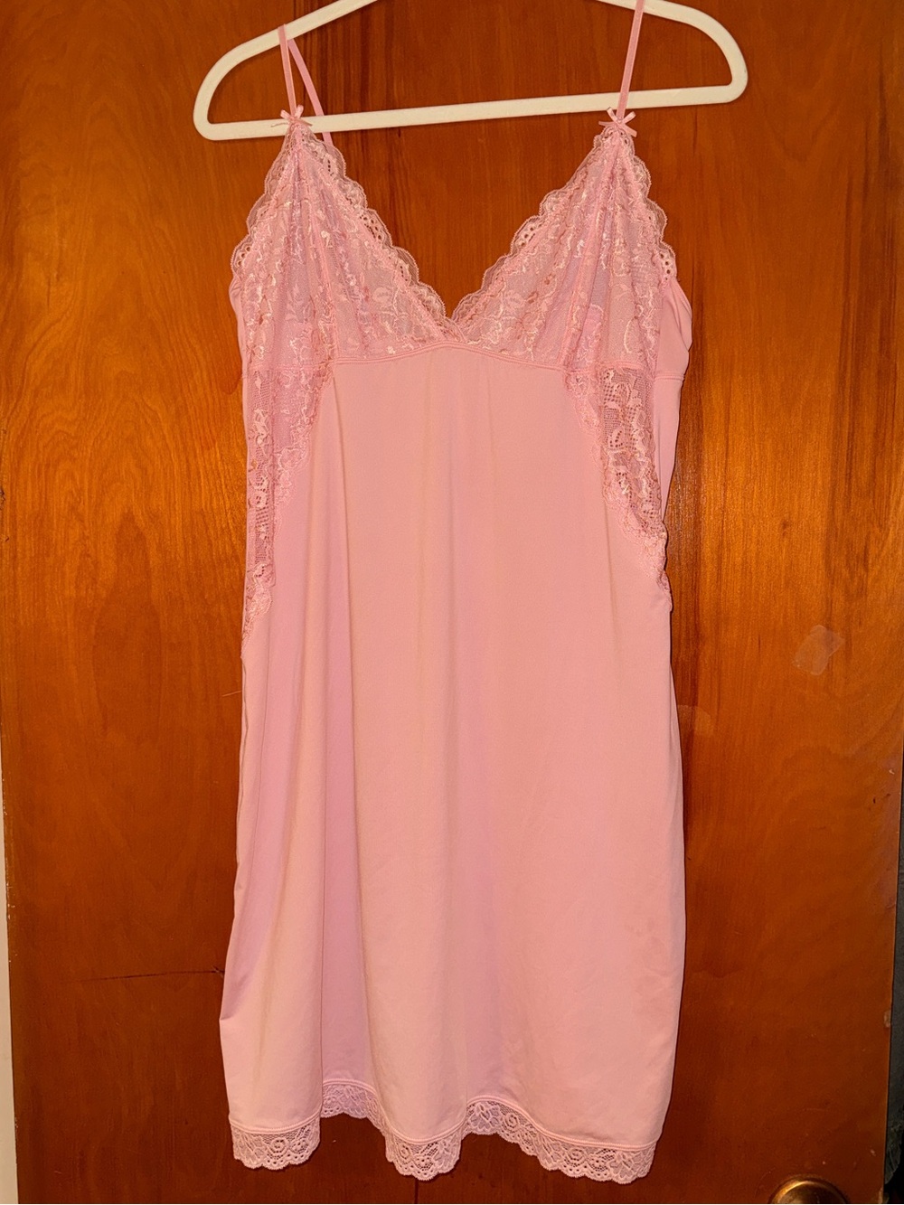 Stunning Lascana Baby Pink Scalloped Lace Cami Slip Dress Mini Size 12/14 Large